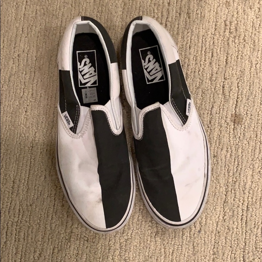Vans mega checkerboard slip ons